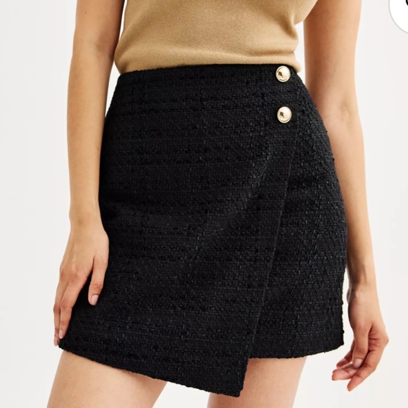 Nine West/Kohls's Tweed Mini Skirt - Picture 2 of 7